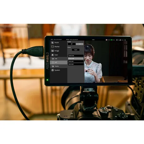FEELWORLD CUT6S 6 inch 4K 3G-SDI/HDMI Touchscreen On-Camera Monitor Recorder / Monitor 3D LUT Support for Live Stream Recording