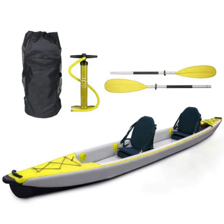 Surfking 470X76Cm Punto Goccia Pvc Gonfiabile Pesca Pieghevole Canoa/Kayak 2 Persone