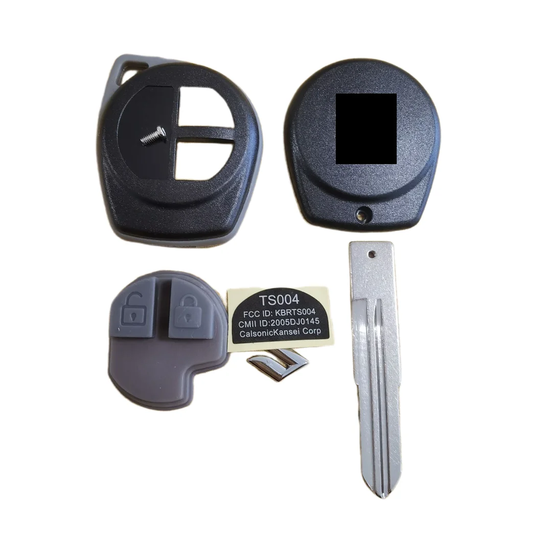 2 Buttons Replacement Remote Car Key Shell for Suzuki Grand Vitara SWIFT HU133R/TOY43/SZ11R Blade Rubber Button Pad key case car key shell key cover fob cover key fob replacement