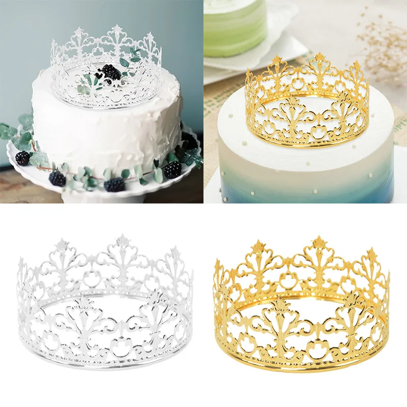 Crown Cake Topper Decoration Cake Decoration Girl Silver Cake