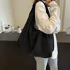 Solid Color Textured Draped Tote Bag for Women Large Capacity Shoulder Bag Versatile Lady Bags Shopping Bag 2