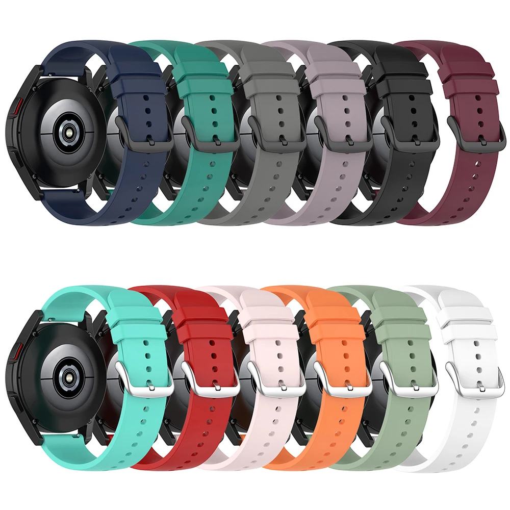 

Ремешок силиконовый для Samsung Galaxy Watch 3/4/5 Active 2 Gear S3/S2, браслет для часов Realme Watch S 3 2 Pro, 20 мм 22 мм