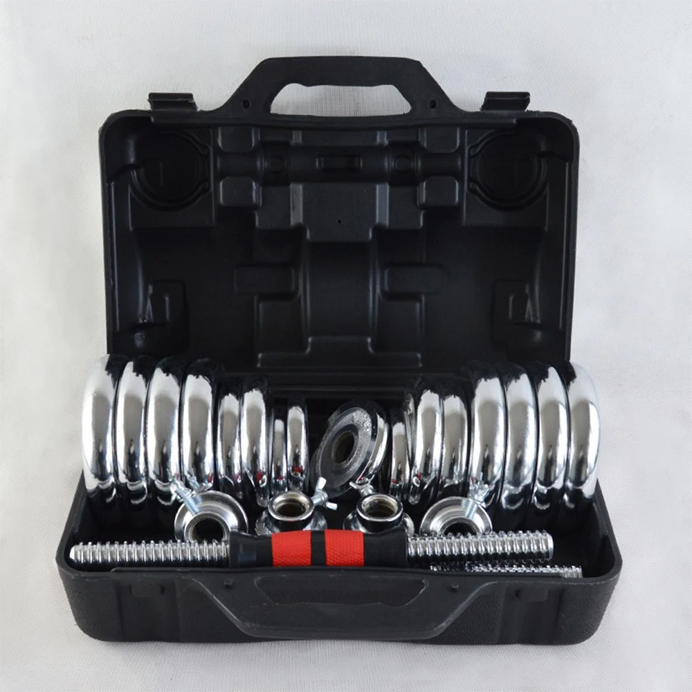 Electroplating dumbbell set 15/20/30/50KG home fitness equipment removable cast iron dumbbells