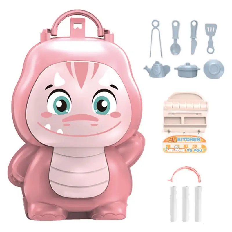 

Kitchen Pretend Play Kit Cooking Utensils Portable Play Set For Pretend Play Cooking Toys Kitchen Playset With Pretend Kitchen