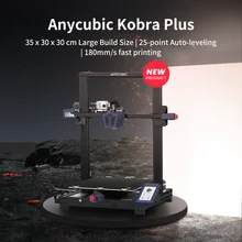 ANYCUBIC-impresora 3D Kobra Plus, tamaño más grande de 30x30x35, impresión FDM autonivelante de 25 puntos, velocidad rápida, FDM