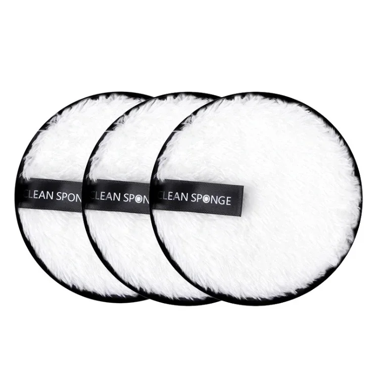 Eco-Friendly Reusable Makeup Remover Pads - Soft Cotton & Microfiber Cleansing Sponges (3-Pack)
