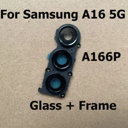 Back Camera Glass Lens Cover with Frame Holder Replacement Repair Part (A16 5G)
