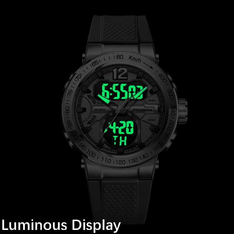 Top Brand FOXBOX Mens Luxury Digital Quartz Watches Sport Military Wrist Watch Male Casual Clock Watches Relogio Masculino 2023