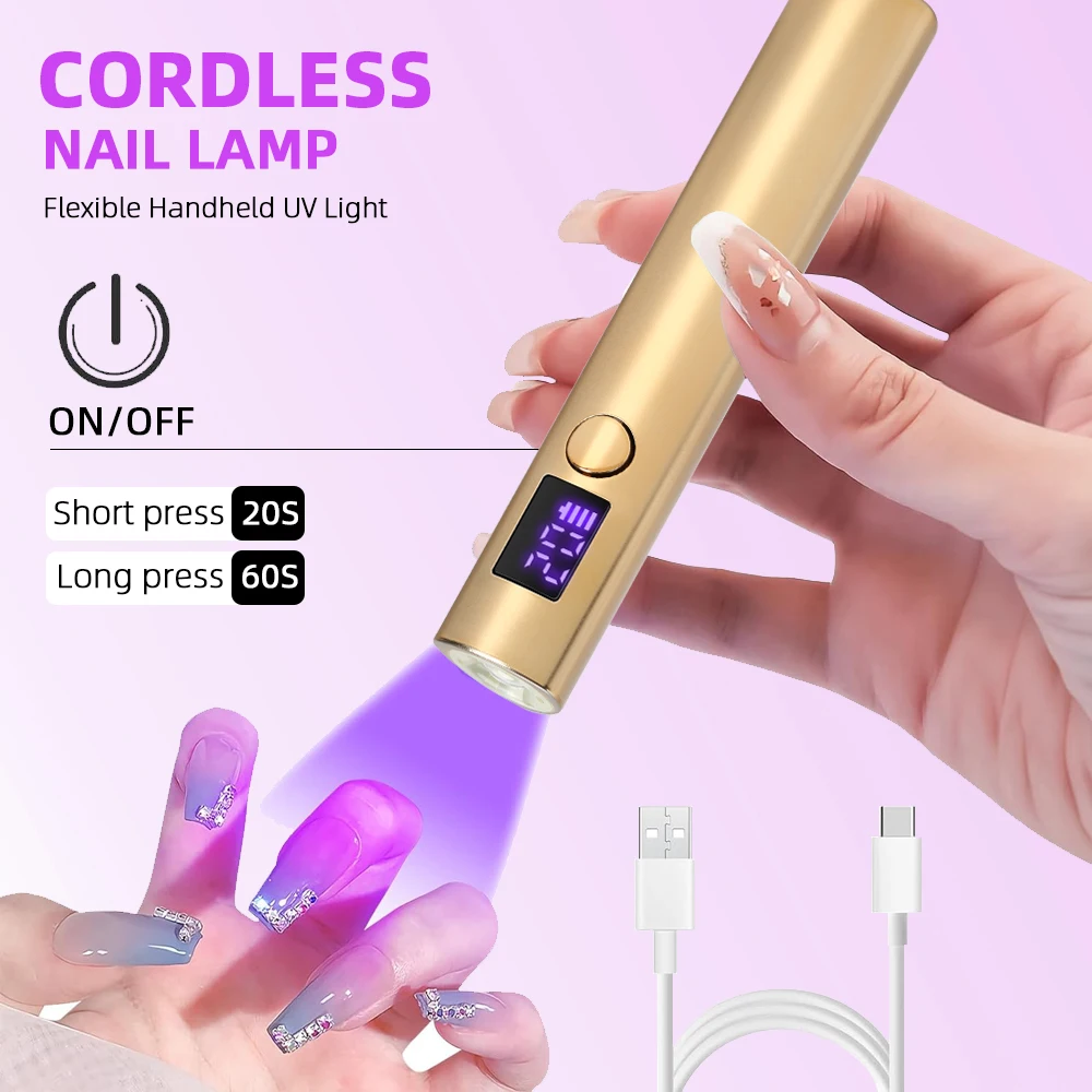Portable Quick Dry Nail Dryer Machine Mini UV LED Nail Lamp For Home Salon Tools Professional Nail Phototherapy Flashlight Pen 3