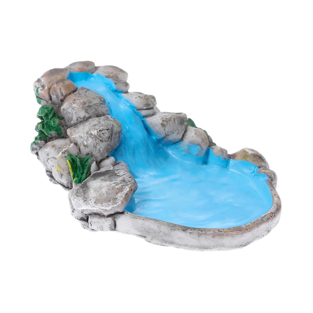 1Pc Grassland Bridge Pool Figurine Miniature Model Bonsai Ornament Micro Landscape Resin Dollhouse Home Decor for Fairy Garden 4