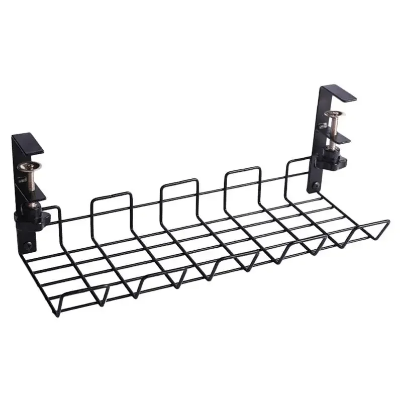 

Organizer Table Cable Rack Storage Metal Punching Management Home No Tray Office Wire Accessories Under