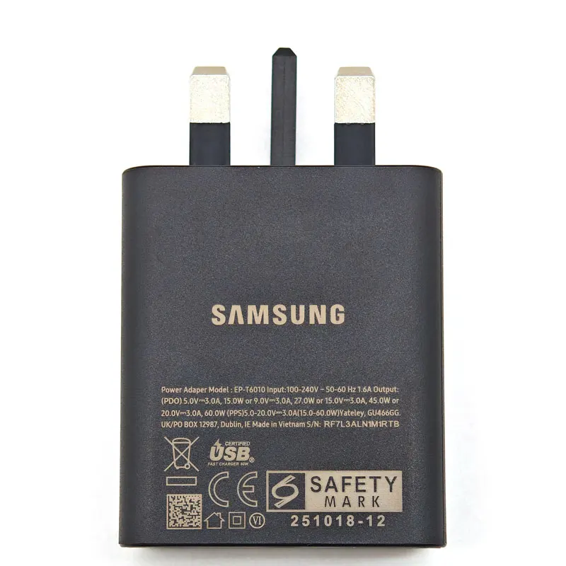 Samsung 60W PD Super Fast Charger with UK Plug