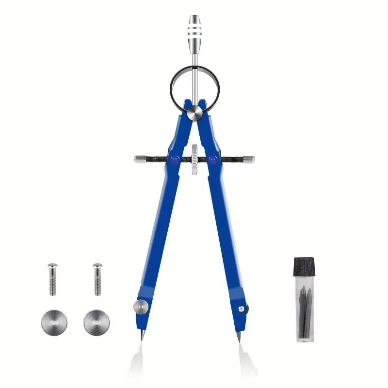 Professional Metal Precision Compass for Geometry and Math with Lock Function