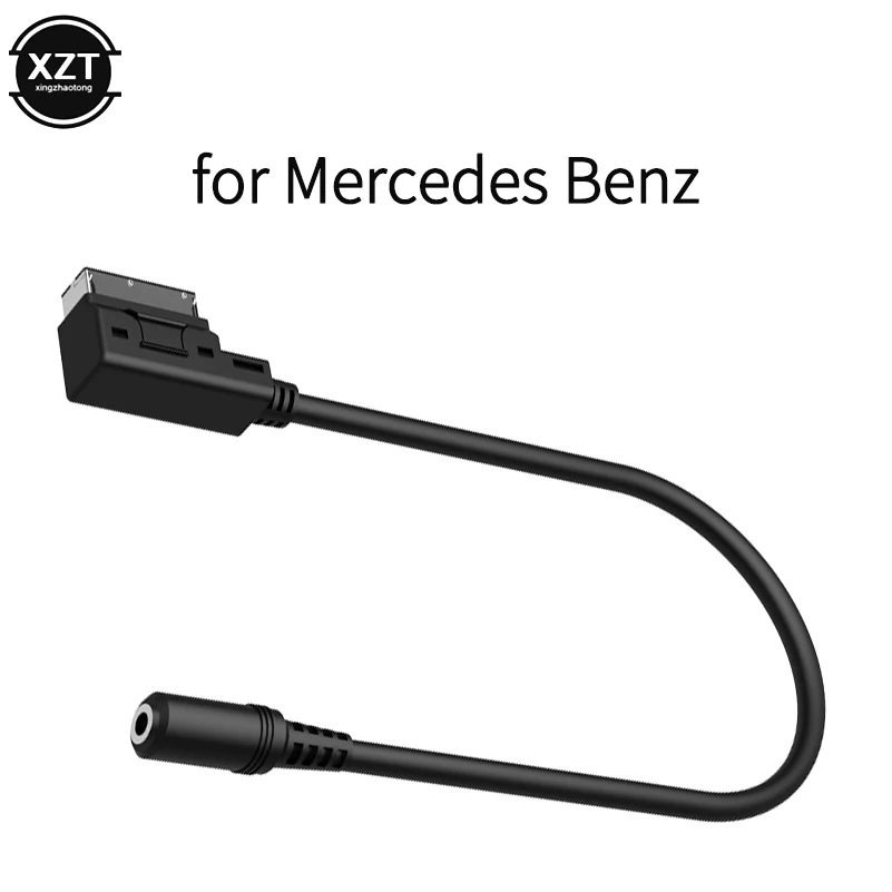 Female 3.5MM Audio Jack To AMI Media AUX IN Interface Cable Adaptor For Mercedes Benz Audio Cable 30CM