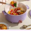 Electric Cooking Pot 3.5L 3 Temp Modes Antisticking Ceramic Glaze Multi Function Electric Cooker for Home Cooking 220V 1