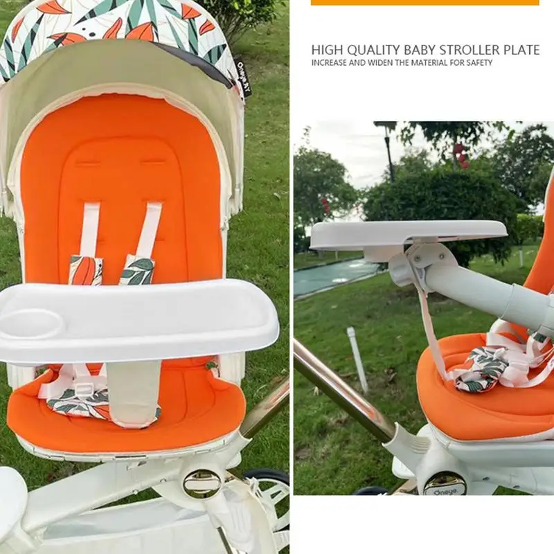 Adjustable Cup Holder For Stroller Removable Stroller Snack Tray Multi-Functional Safe Pram Tray Pushchairs Prams & Accessories