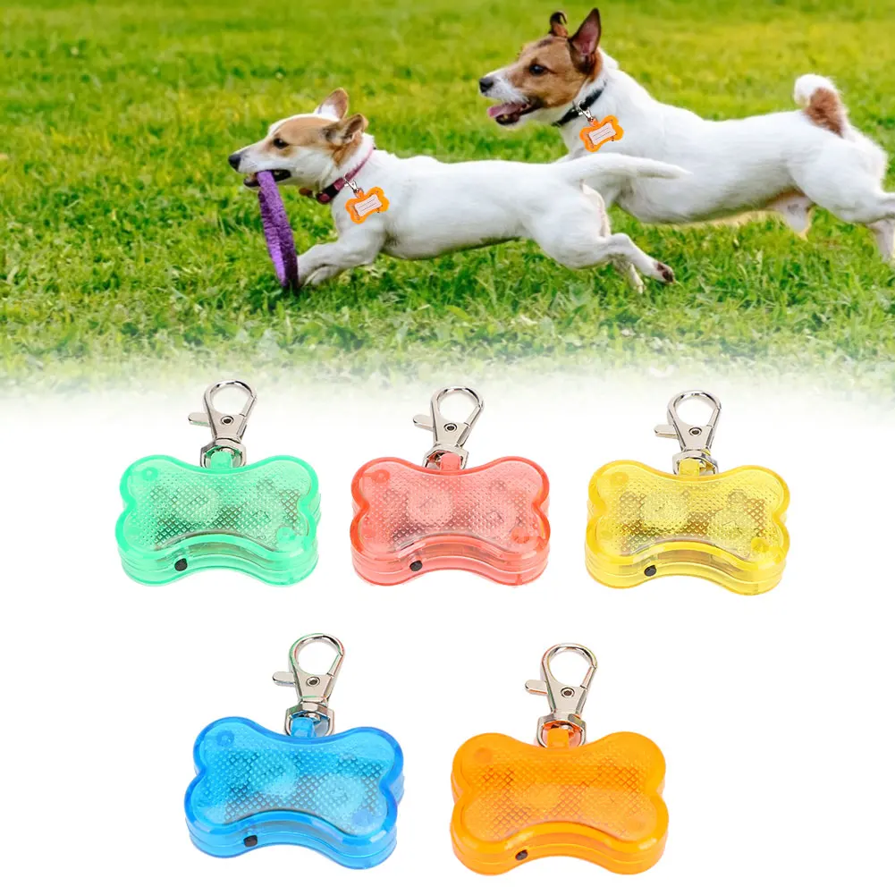 LED 손전등 개 고양이 목걸이, 빛나는 펜던트, 야간 안전, 애완 동물 리드, 발광 목걸이, 분실 방지 목걸이 태그, 5 개