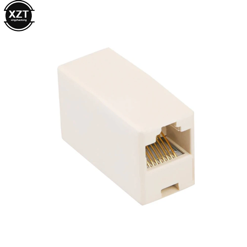 10Pcs RJ11 6P4C Double Ports Female Plug Telephone Connector Line Splitter Extender Plug Adapter