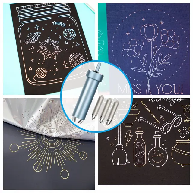 Kit de transfert de feuille avec lames moyennes et audacieuses, outils  universels en relief, Cricut Maker Explore 3 Air 2 One