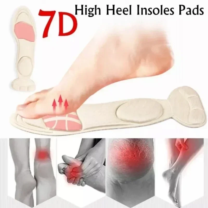 thumbnail image 5 of Plantillas de espuma viscoelástica para zapatos de tacón alto de mujer, 2 o 4 unidades, antideslizantes, cortables, cómodas y transpirables, para masajes de pies, 5 of 5