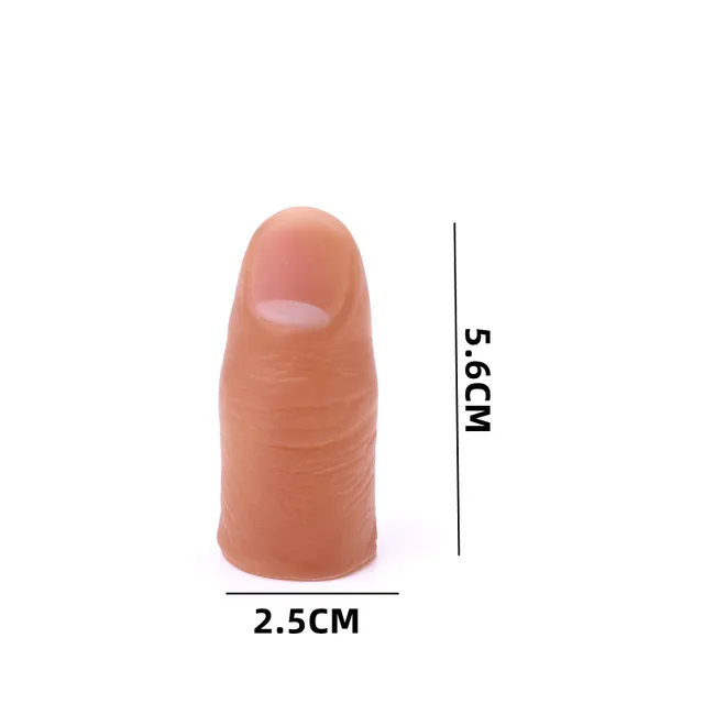 3PCS Novel Funny Magic Toys Party Prank Soft Thumb Tip Fake Finger