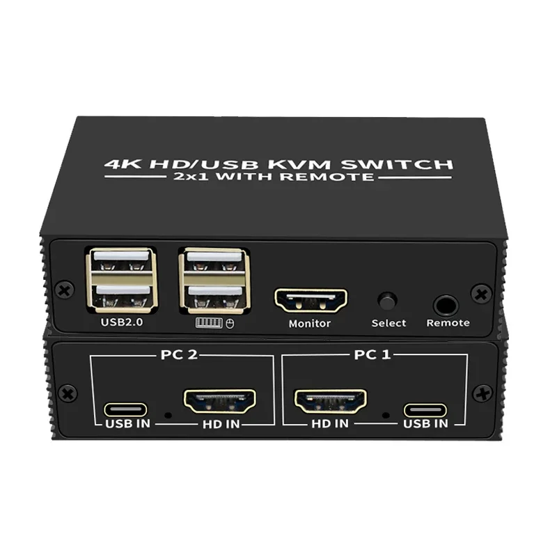 HDMI KVM ġ ñ, ũž Ʈѷ  , USB 2.0 콺 Ű , 2 Ʈ, 2x1, 4K HDMI USB ġ ñ