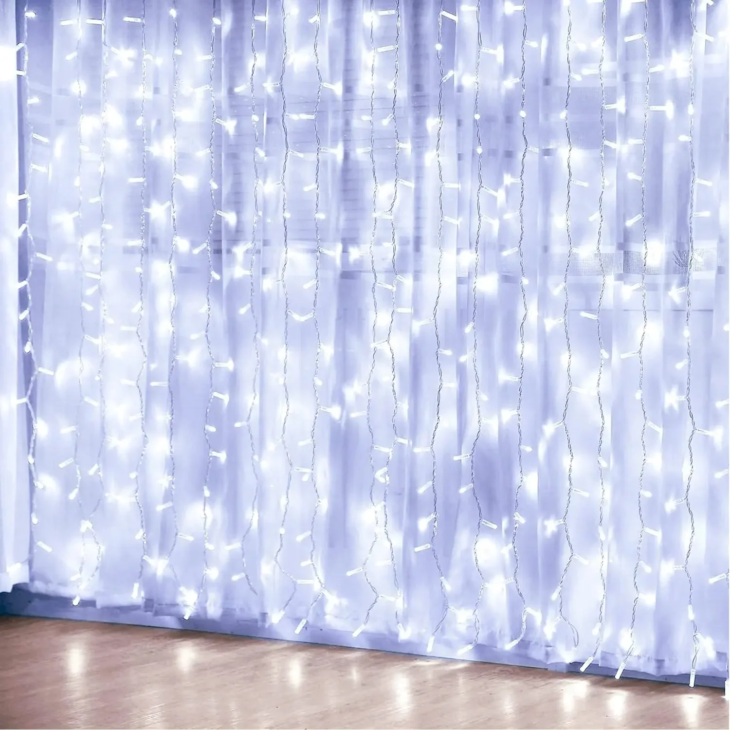 thumbnail image 1 of Guirnalda de luces LED de 3 a 60 m con forma de carámbano para Navidad, para exteriores, para bodas, Ramadán, hogar, habitación, patio, fiesta, decoración 2023, 1 of 5