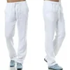 Breathable Casual Pants for Men Trendy Solid Color Simple Design Summer New Style Cross-Border Popular TIMU Long Trousers