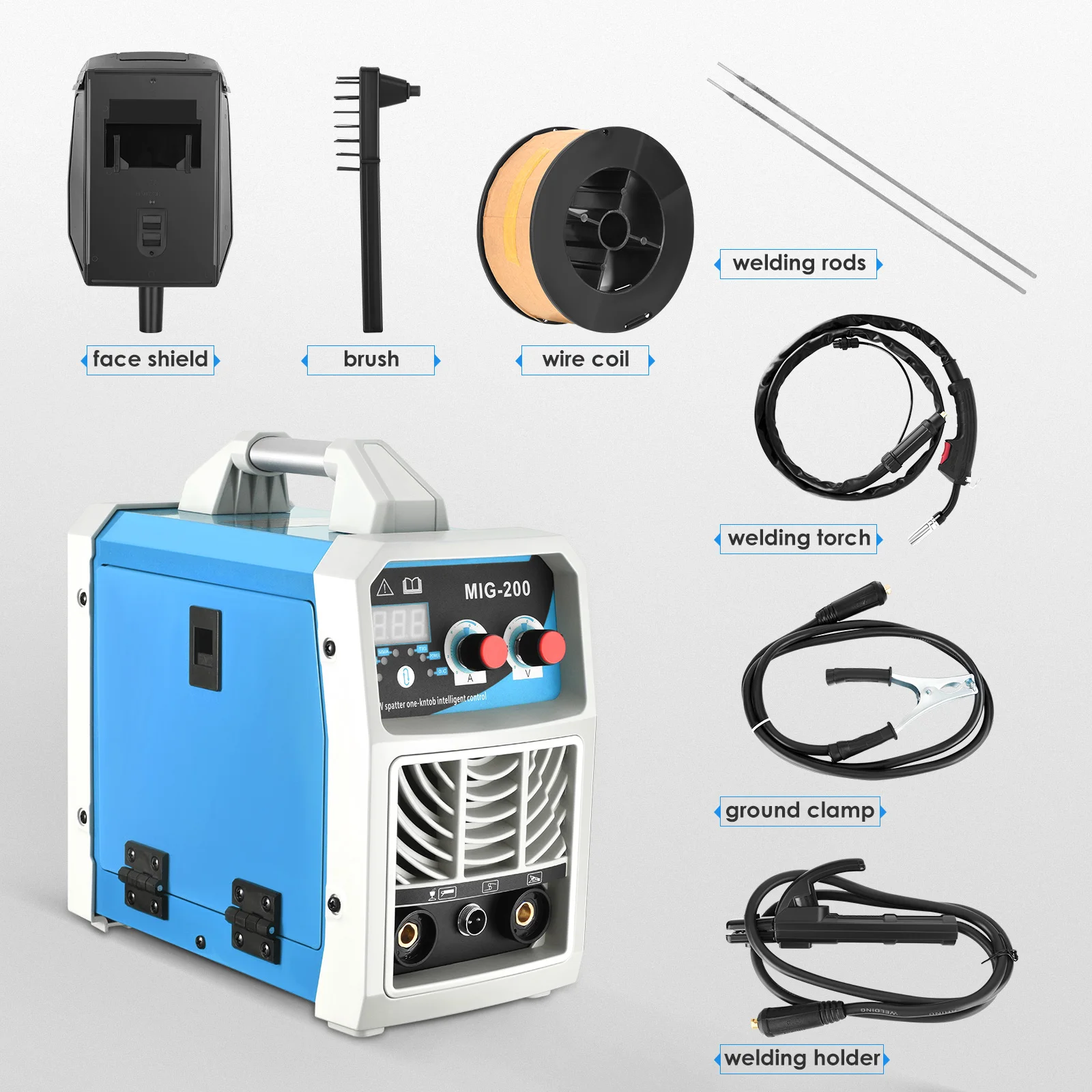 Multi 3 in 1ARC MIG TIG Welder Inverter Welding Machine Portable Digital IGBT MMA Gas No Gas Soldering Welding Iron Steel Metal 6