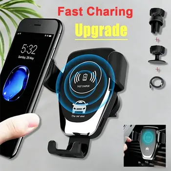 Supporto per telefono da auto con ricarica wireless per iPhone 16 15 14 13 12 11 Pro XS Max XR Samsung Xiaomi, caricabatterie wireless rapido per auto