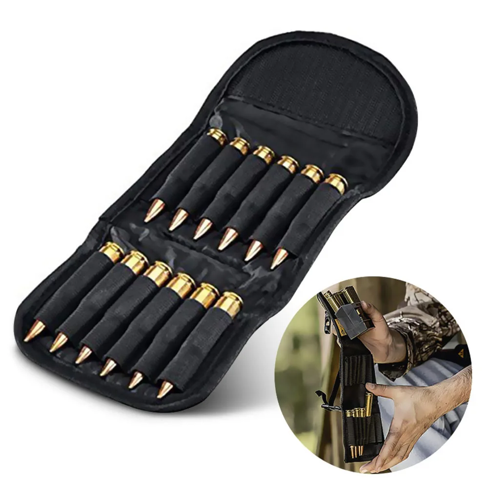 14-Round Tactical Rifle Cartridge Shell Holder – Molle Foldable Ammo Carrier Pouch 4 thumbnail image
