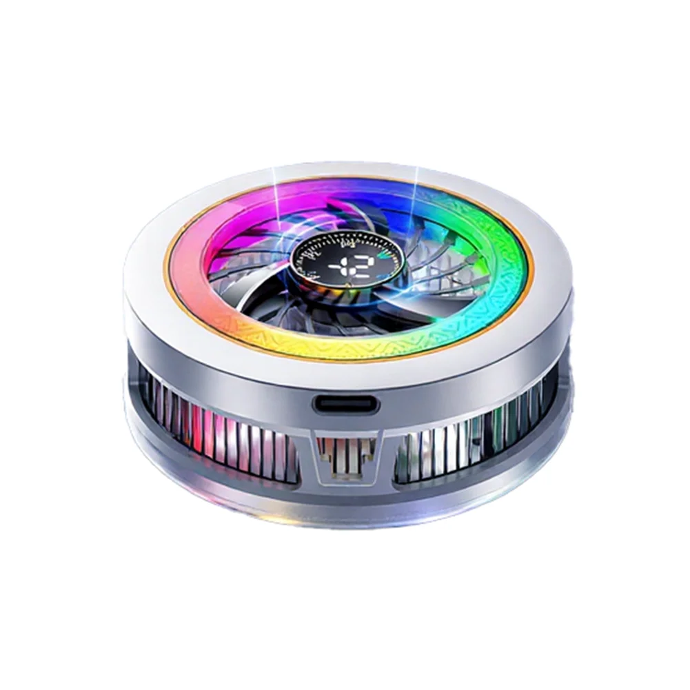 K6 모바일 폰 방열판 쿨러 RGB 15W 전력 온도 제어 자석식 후면 클립 라디에이터 폰 액세서리