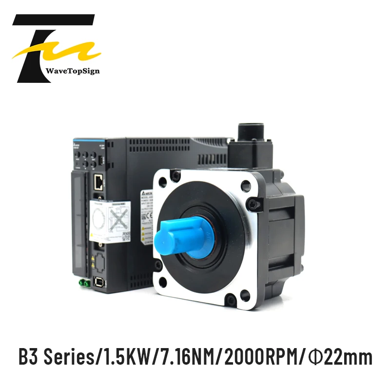 

WaveTopSign Delta Servo Motor kit 1.5KW ASD-B3-1521-L ASD-B3-1521-E ECM-B3M-E21315RS1 ECM-B3M-E21315SS1 7.16NM 2000RPM