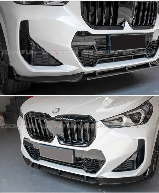 Carbon Pattern Front Lip For BMW X1 U11 iX1 2023 Front Chin Bumper Spoiler  Diffuser Body Kits Tuning M Sport X1 U11 Accessories