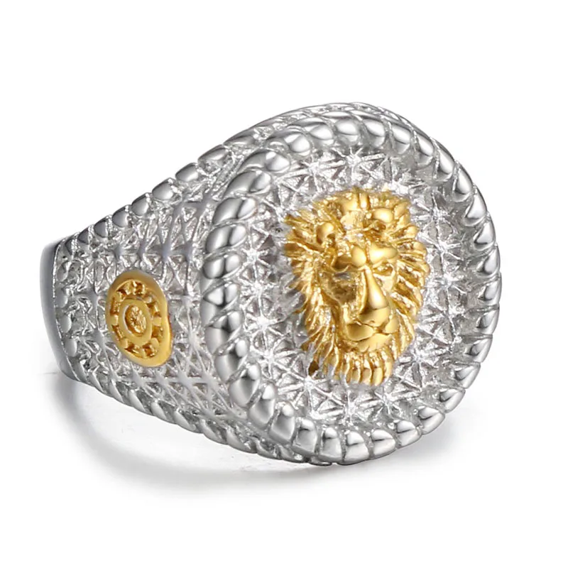 Fashion Lion Head Titanium Steel Men's Ring Design Simple Atmosphere Personality Fashion Jewelry Personality Birthday Gift