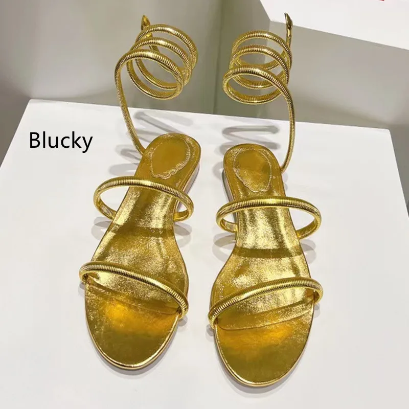 

Women's Gold Super High Heel Sandals Women's Cross Gladiator Sandals Summer Banquet Party Shoes