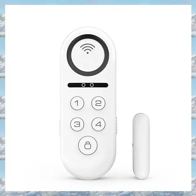2025 New-Tuya Smart Door Window Alarm Sensor Door Magnetic Remote Sound And Light Password Disarm Tuya Smart Home 4