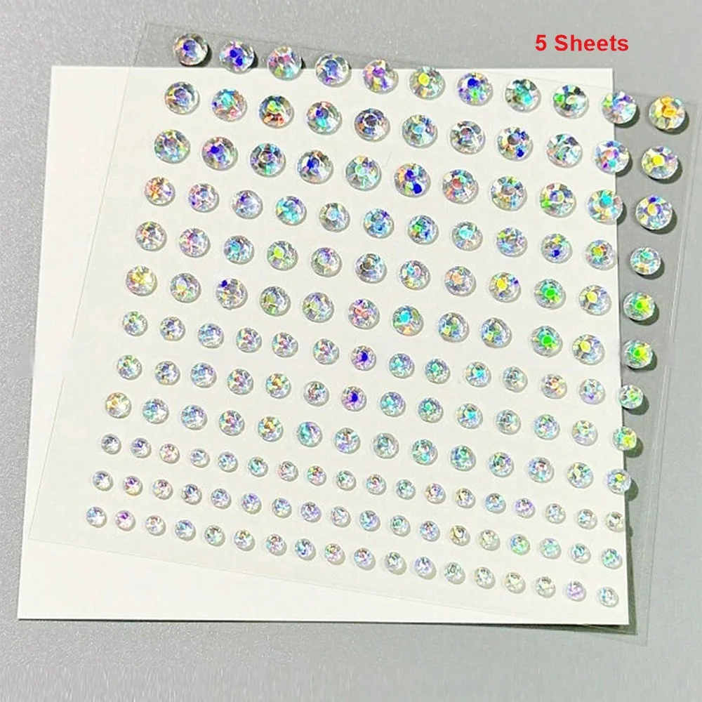 165 Stück nicht durchdringende gefälschte Nasen-Lippen-Aufkleber, Einweg-Bauch-Augenbrauen-Lippenpiercing-Schmuck, nicht durchbohrte Ohrring-Knopf-Aufkleber – Detail 7