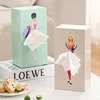 Pop-Art Flying Skirt Tissue Box Novelty Cartoon Anime Box Holder Cute Puffy Skirt Girl Tissue Box Desktop Decorative Ornaments 3