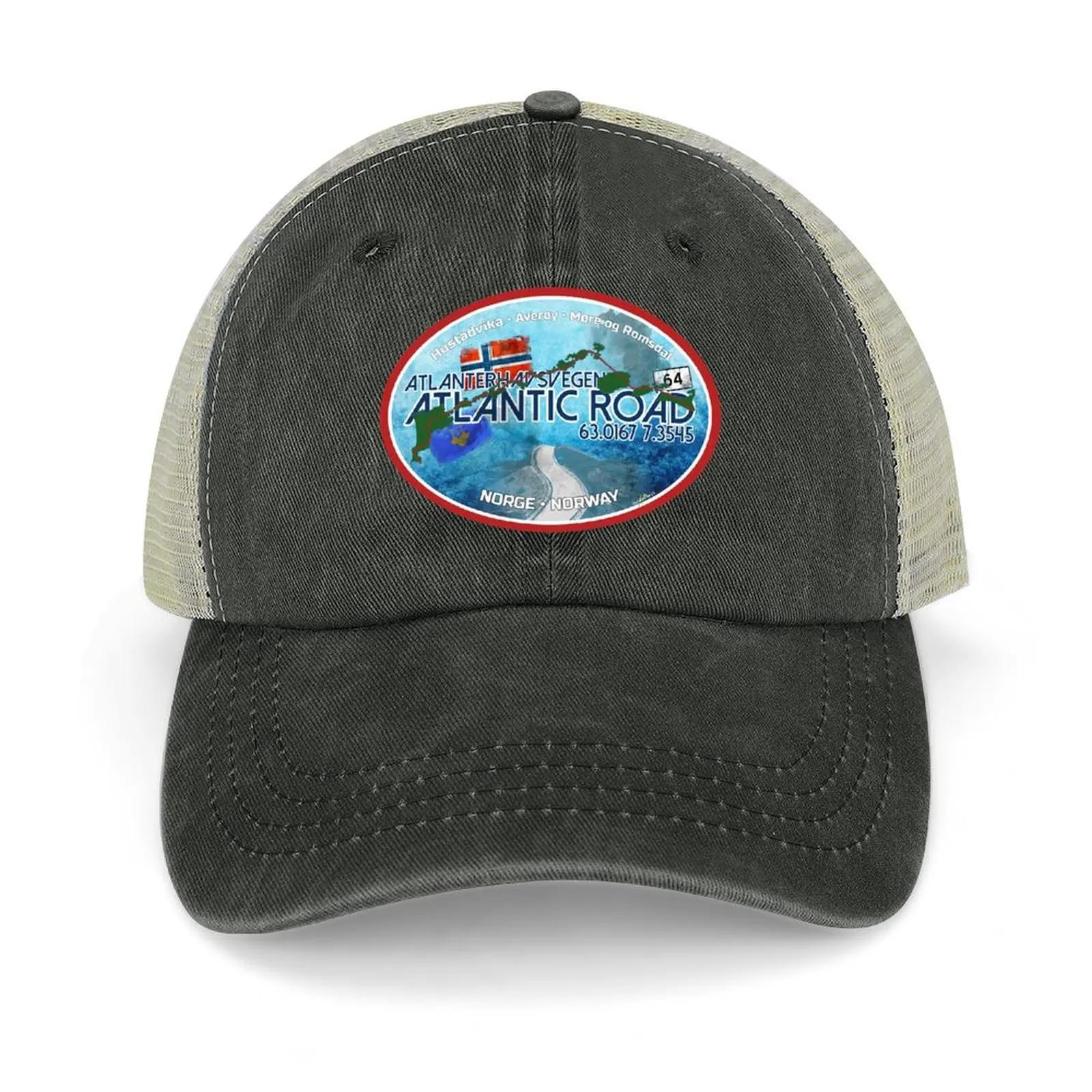 

Atlantic Ocean Road Norway Atlanterhavsvegen Sticker T-Shirt 02 Cowboy Hat cute Golf Hat sun hat Beach Woman Men's