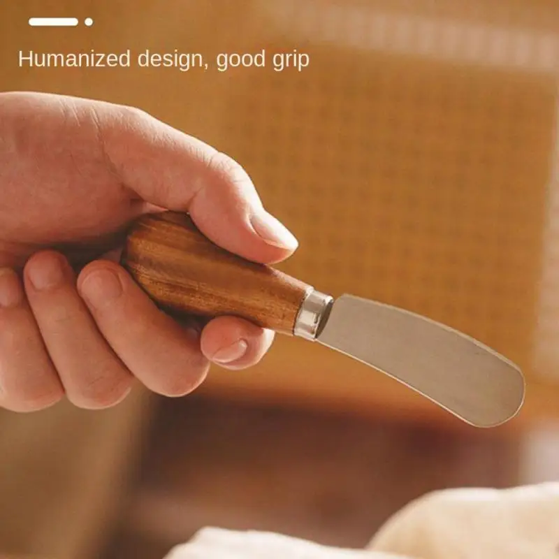 Multifunctional Stainless Steel Butter Knife With Wooden Handle