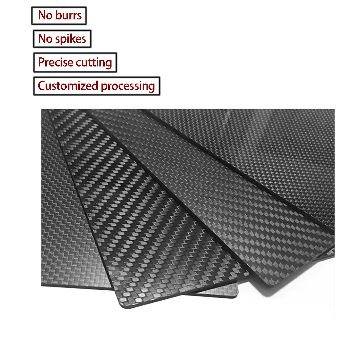Hochmoduliges 3K-Kohlefaserpaneel 300x400mm Größe 1mm 2mm 3mm 4mm 5mm Dicke für CNC – Detail 3