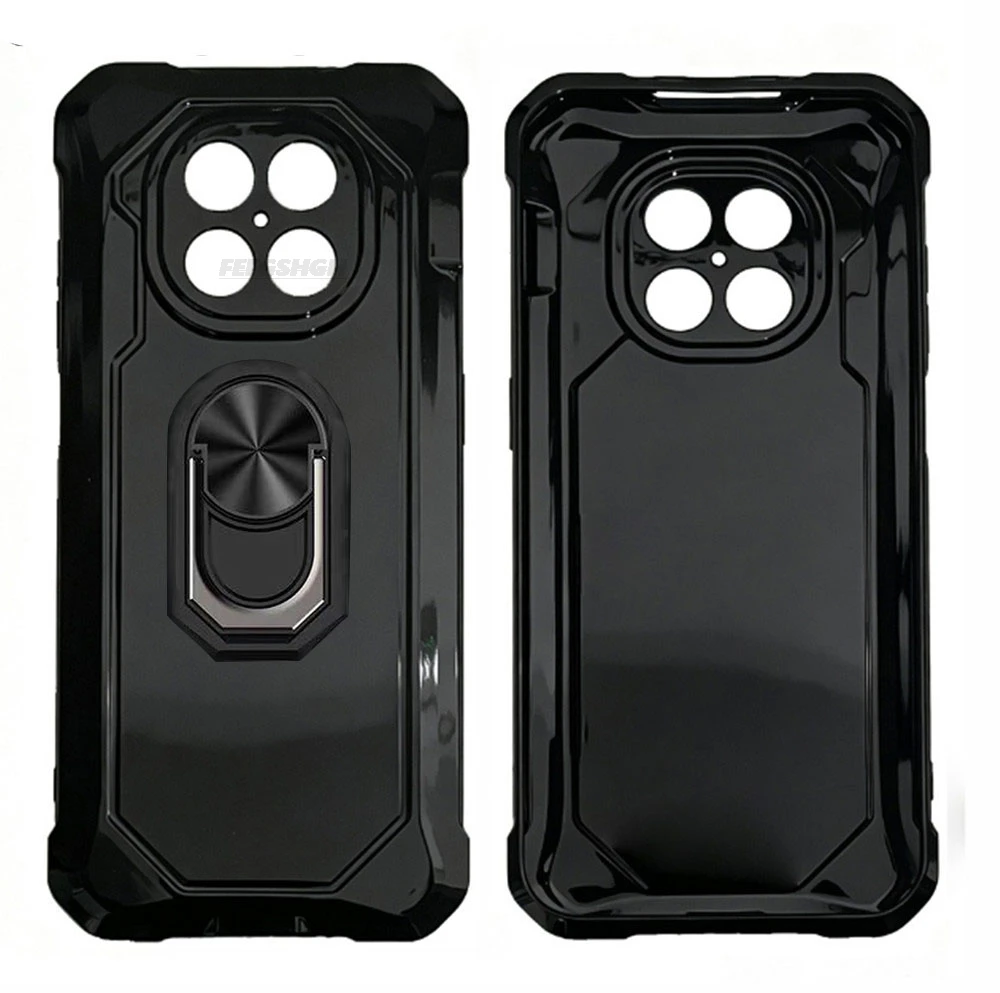 Durable Soft TPU Silicone Phone Case with Back Finger Ring