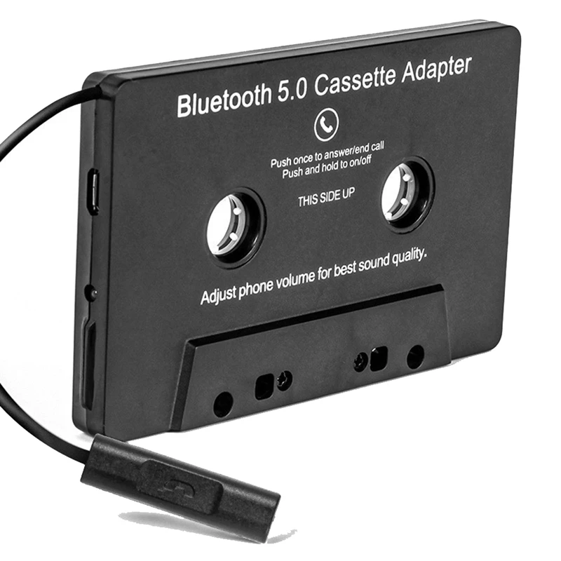 Cassette universelle Bluetooth 5.0 Adaptateur Convertisseur Bande de voiture  pour Aux Stéréo Musique Adaptateur Cassette