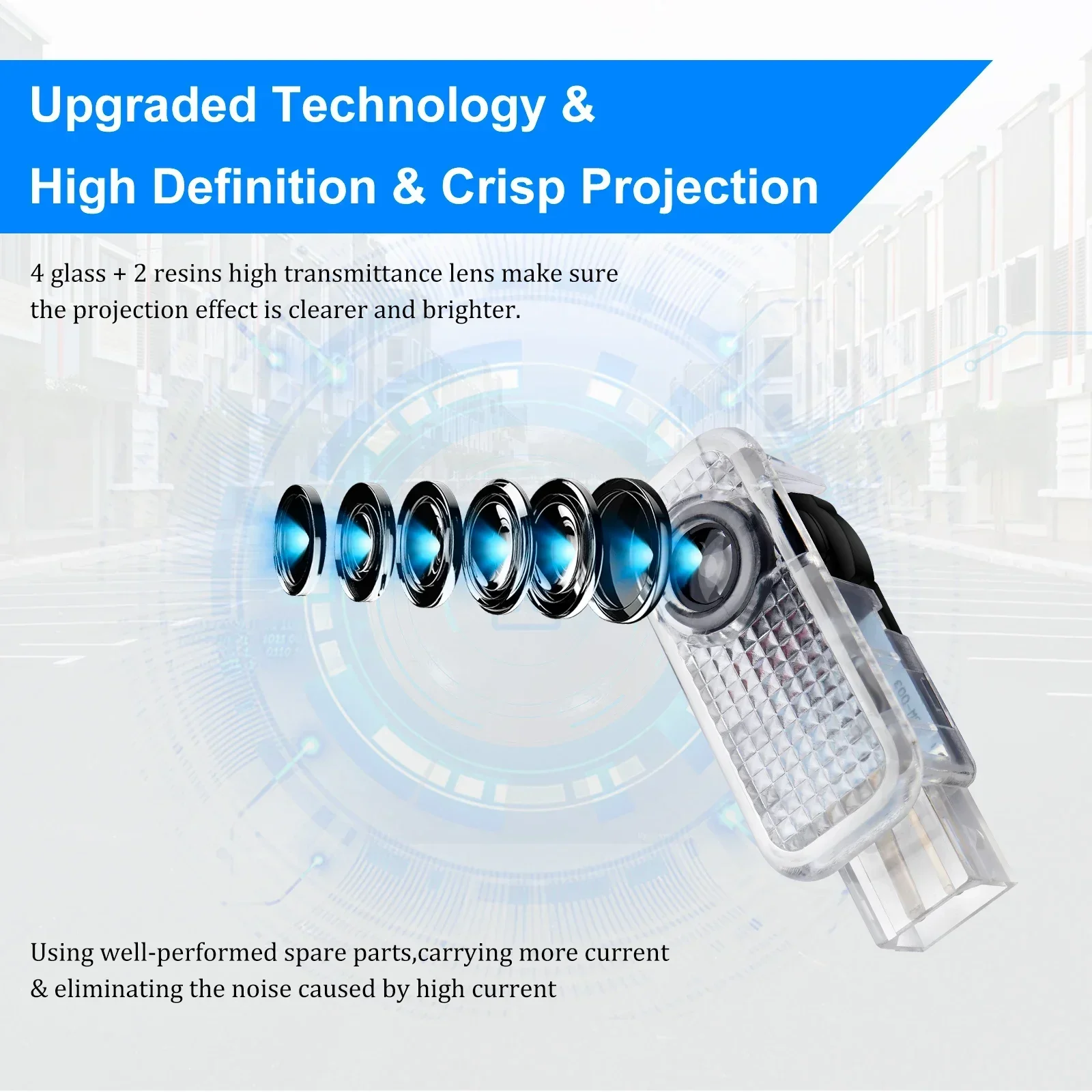 Car Door AUDI Welcome Light Led HD Projector Lamp For Audi S Line A3 8L 8P TT Mk2 A6 C7 A5 A4 B8 QUTTRO RS Q3 Q7 S3 S4 S5 S6 S8