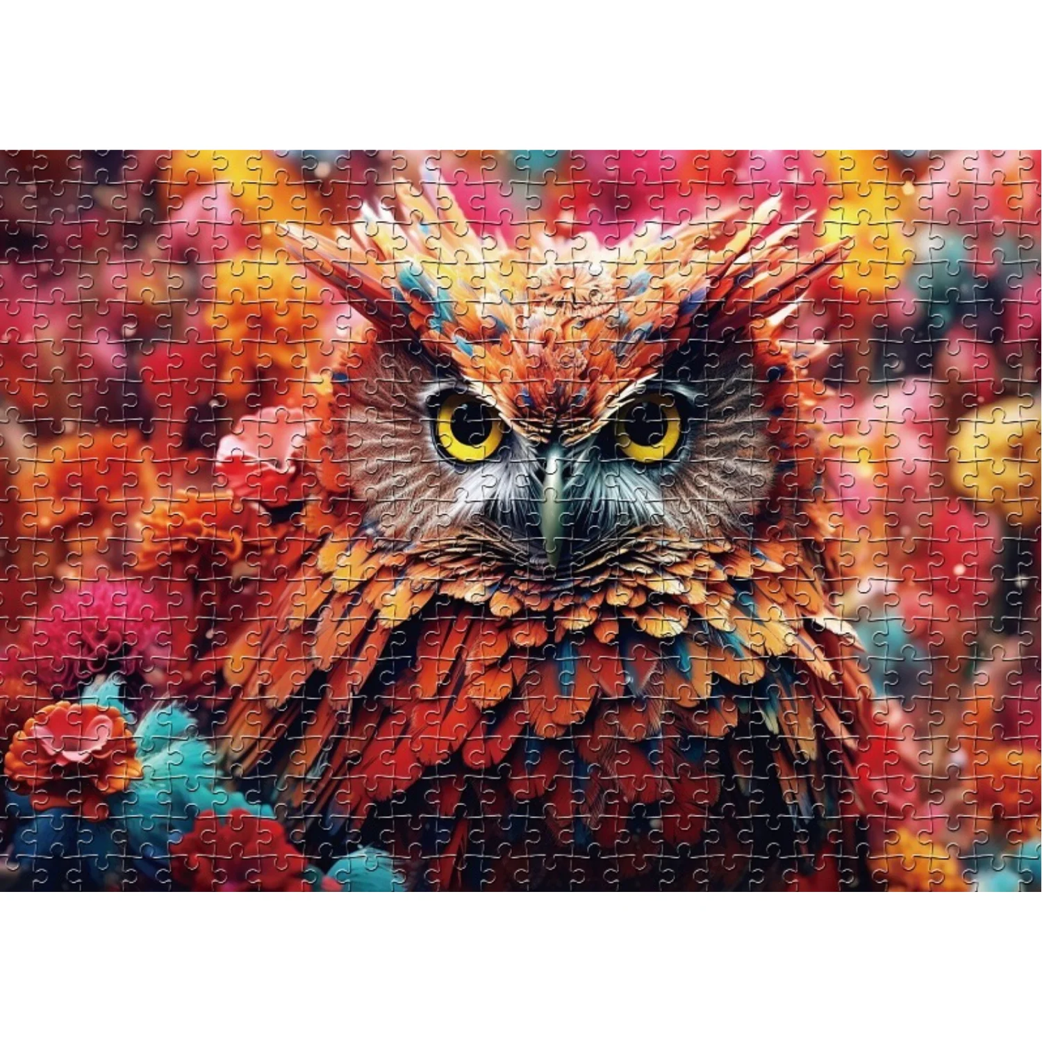 1000 Pieces Colorful Owl Jigsaw Puzzles for Adults Home Decor Games Family Fun Floor Puzzles Educational Toys for Kids