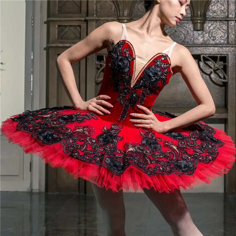 Высококачественная одежда для взрослых, красная пачка Danza Classica Professional