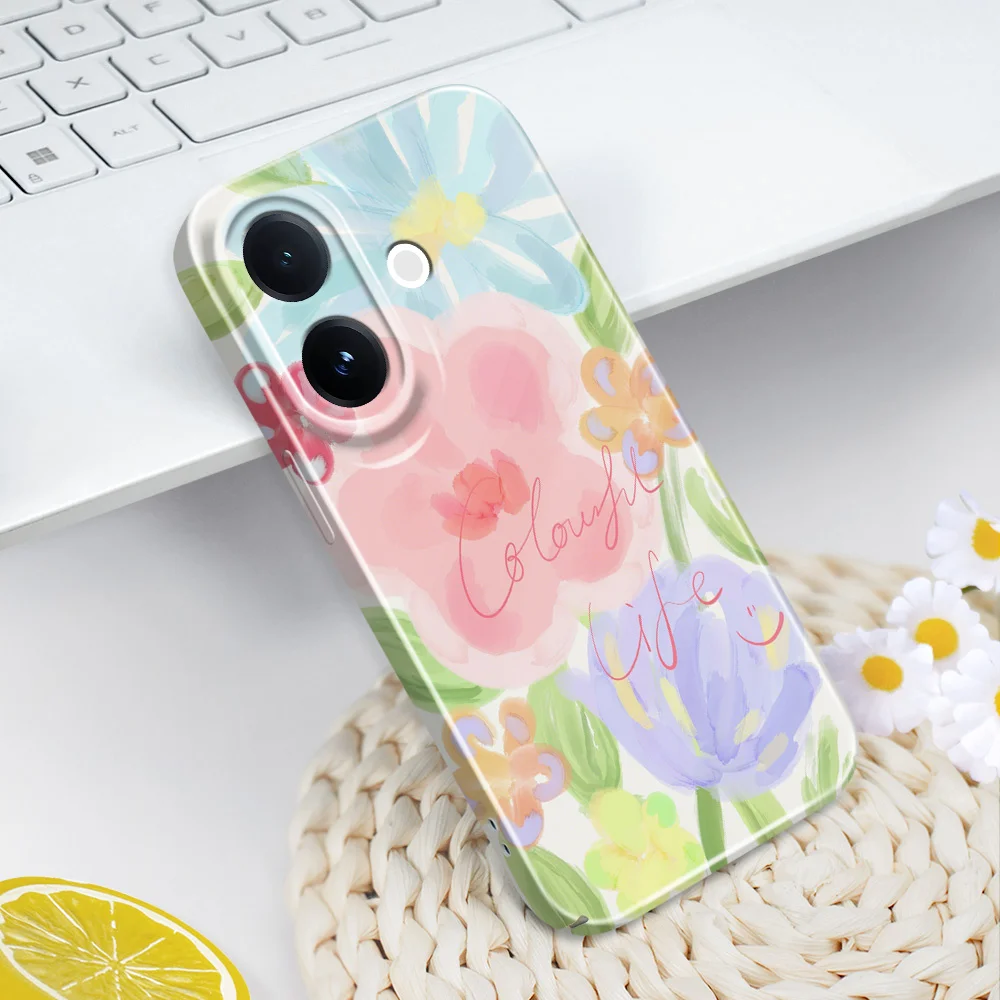 Vibrant Floral Phone Case - Stylish Protective Hard Cover