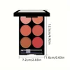 6-color blush and contouring all-in-one palette, pearlescent matte powder makeup palette 6