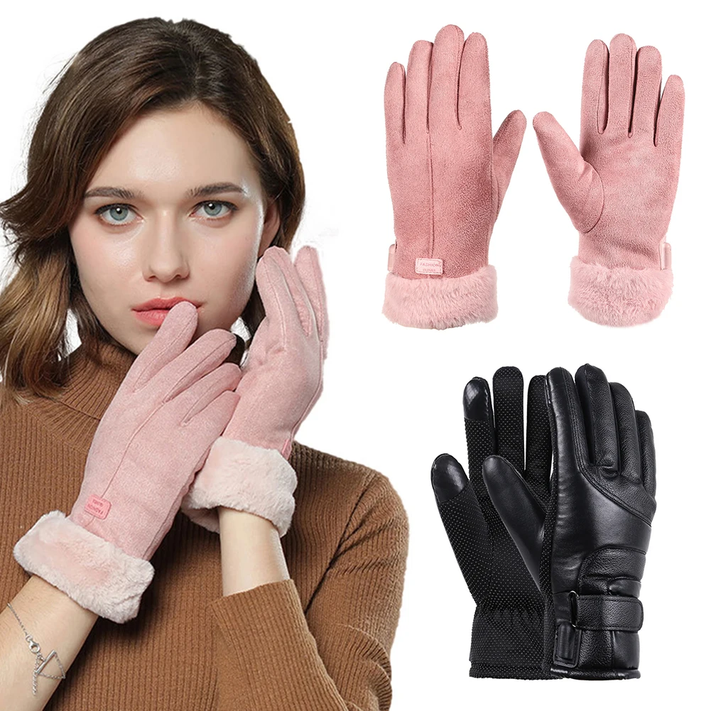 Heated Full Finger Mittens Touch Screen USB Warm Hand Heating Gloves Windproof Constant Temperature for Skiing Riding Hiking 2